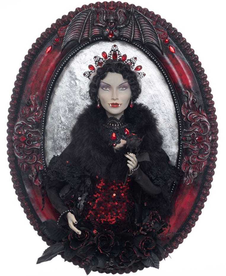 Katherine's Collection Vampiress Countess  in Frame Wall Piece