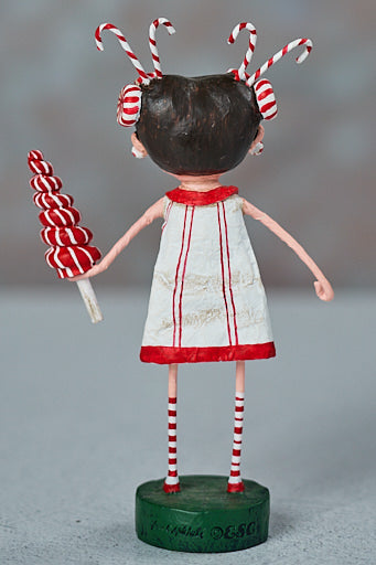 Lori Mitchell Minty Fresh Figurine with Peppermint Candies - backside