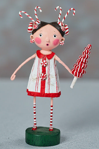Lori Mitchell Minty Fresh Figurine with Candy Canes