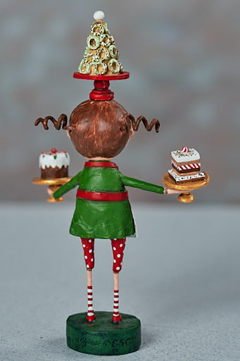 Lori Mitchell Patty Cake Christmas Figurine - Backside