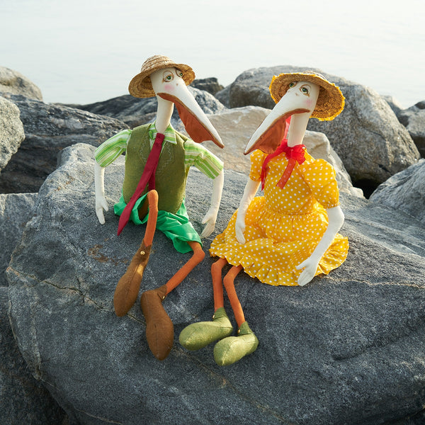 Moby Pelican Doll | Joe Spencer Bird with Hat - TheHolidayBarn.com