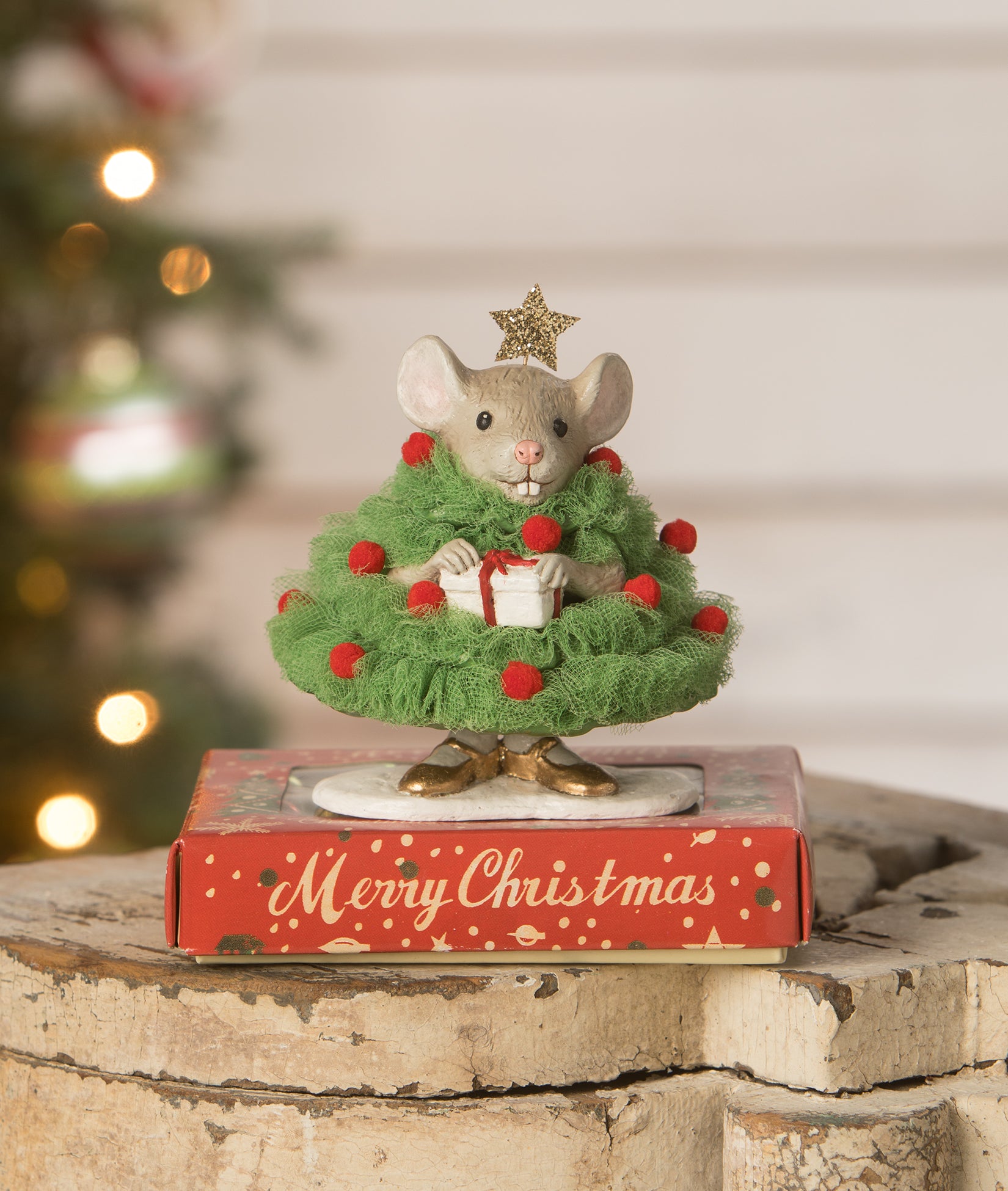 Jolly Tree Pixie Mouse Dressed Up as Christmas Tree | Bethany Lowe - TheHolidayBarn.com Jolly Tree Pixie Mouse Dressed Up as Christmas Tree | Bethany Lowe - TheHolidayBarn.com