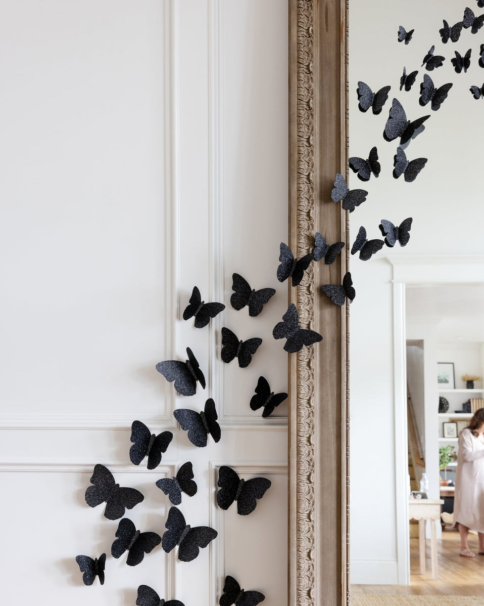 Mystical Glittered Butterfly Silhouettes