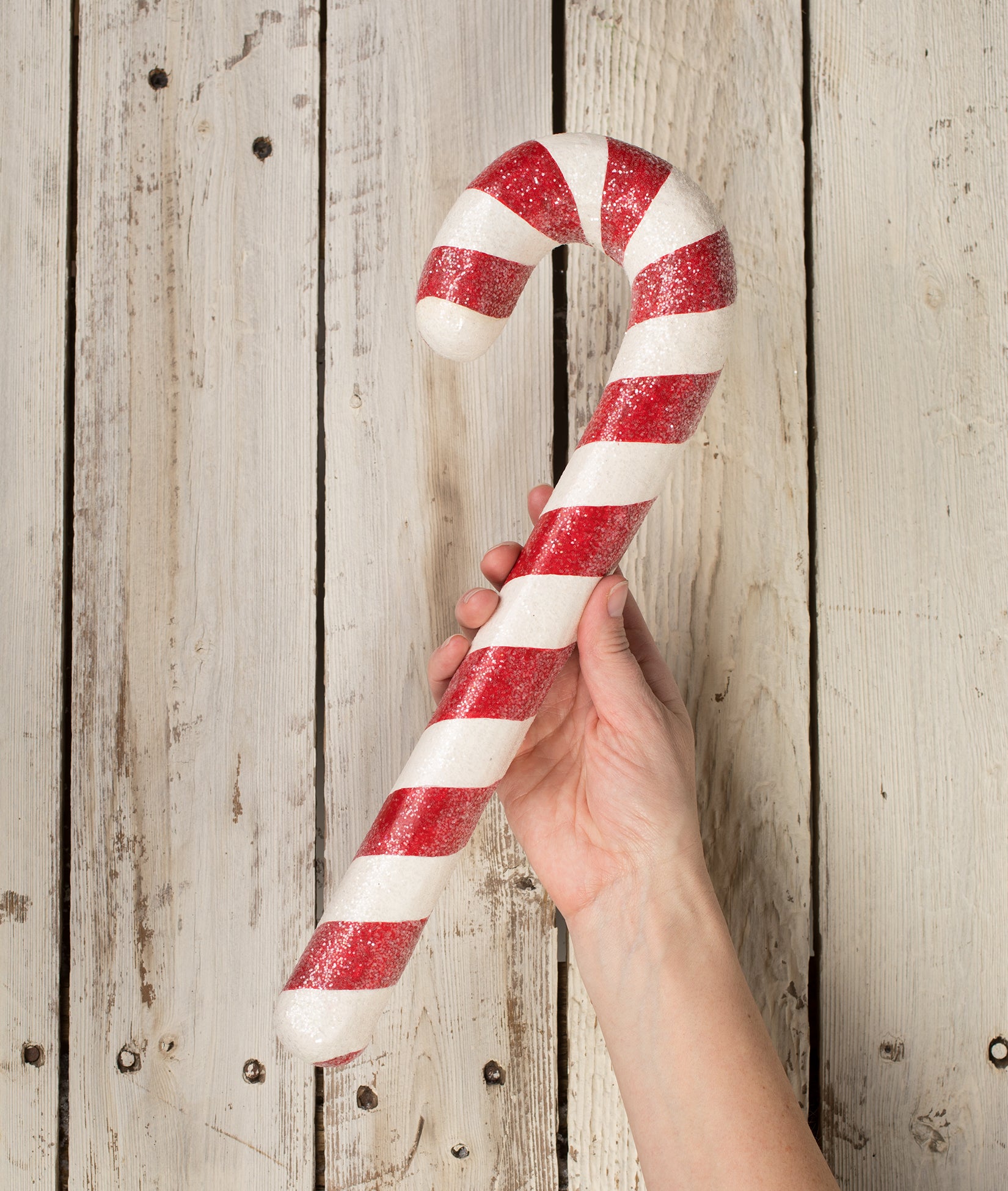Large Paper Mache Candy Cane