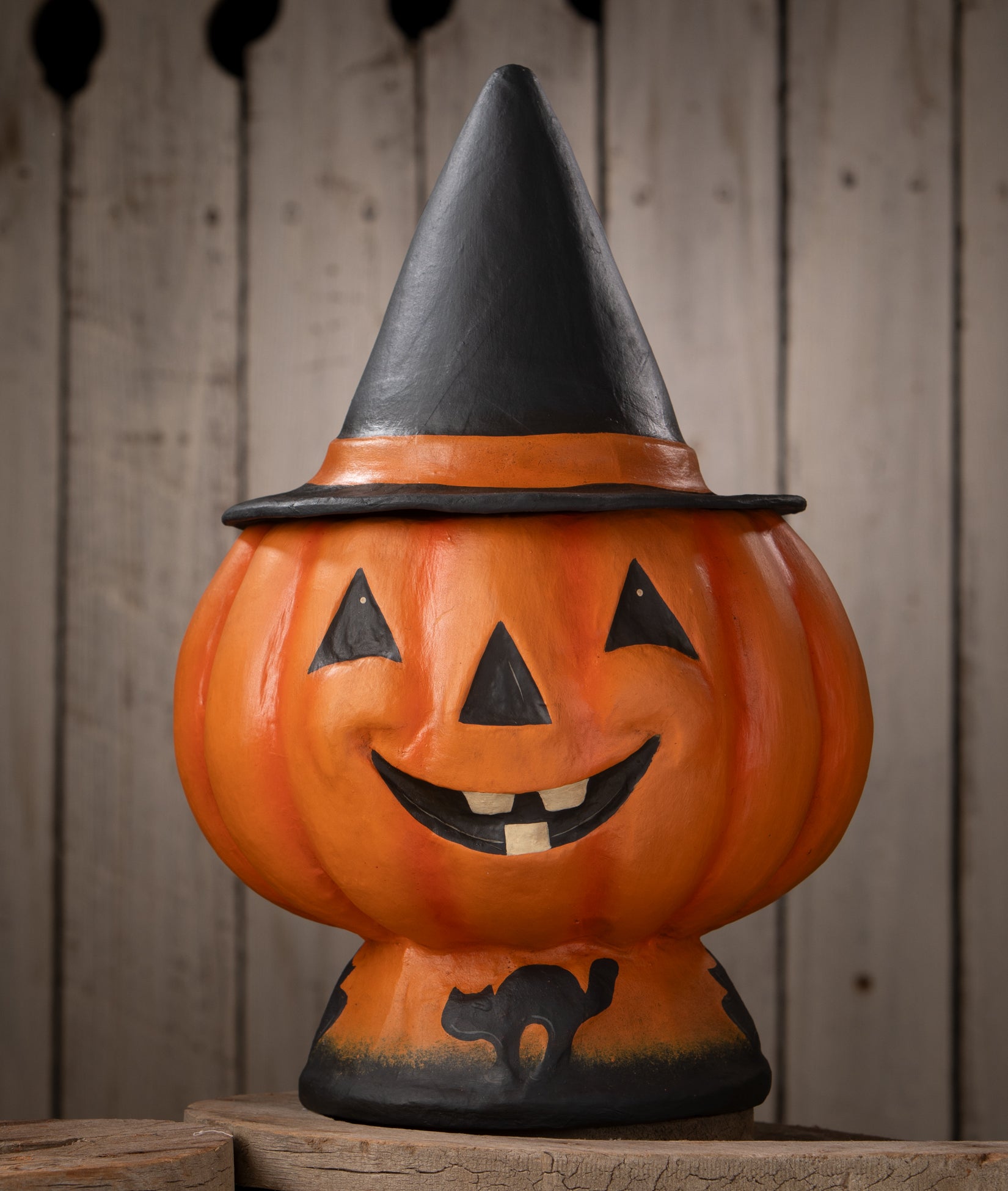 Paper Mache Halloween Jack-O-Lantern