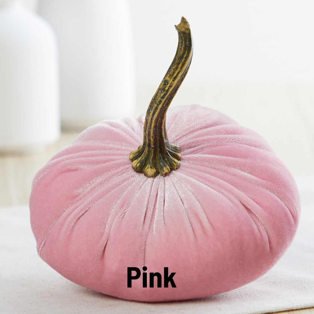 Pink Velvet Pumpkins
