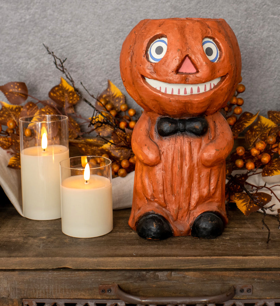Vintage Pumpki Boy, aged Halloween decor