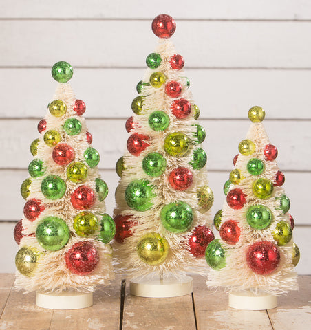 Bethany Lowe - Peaceful Mini Bottle Brush Trees – THE RED DOOR