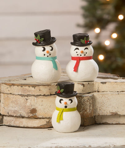 SHIMMER MINI SNOWMAN WITH BUCKET