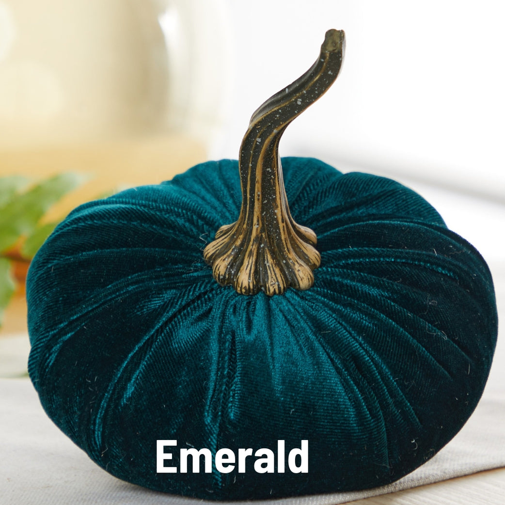 Velvet Pumpkin, Emerald Green-Blue