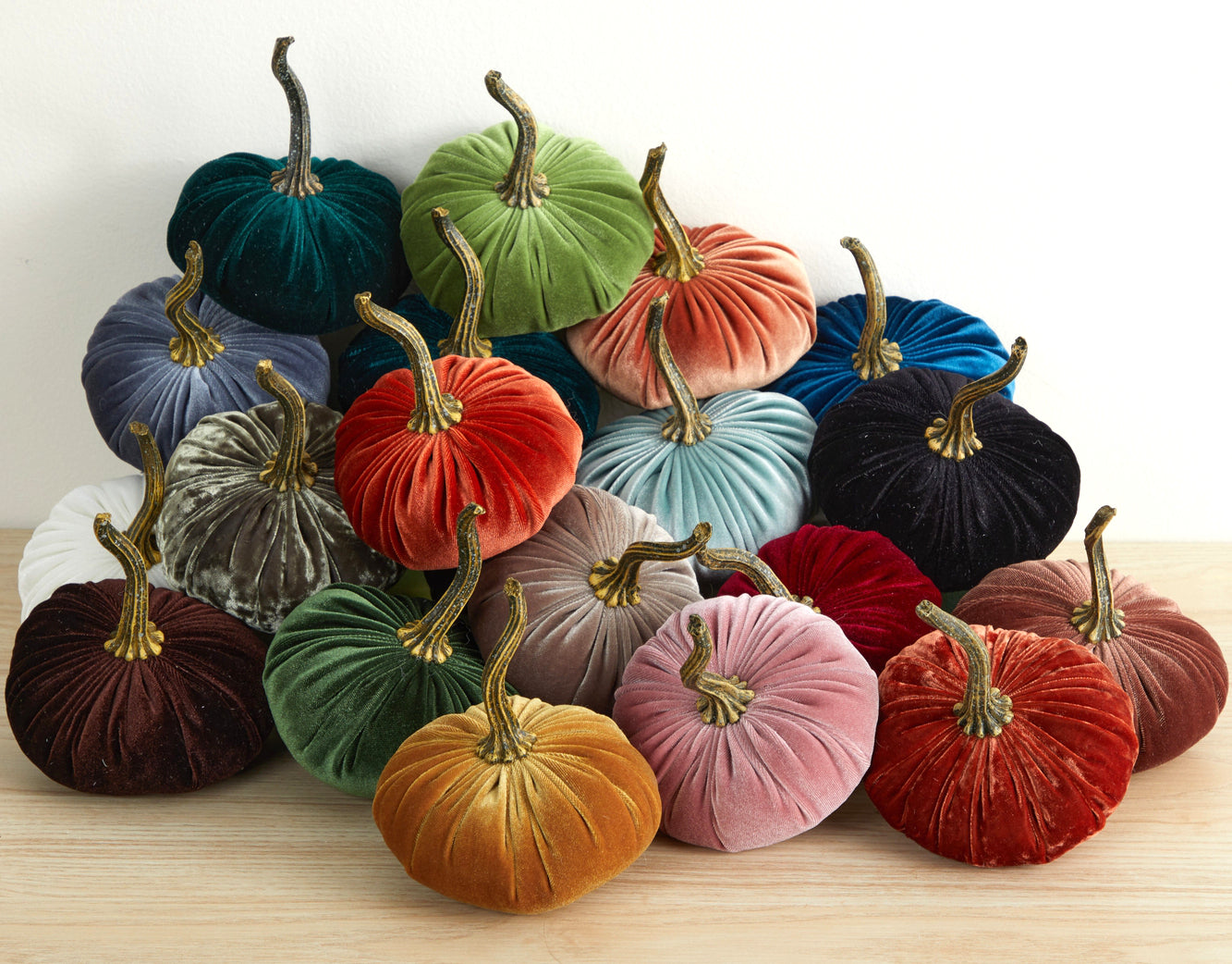 Samll Velvet Pumpkins in All Different Colors