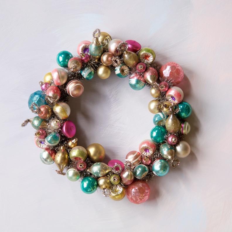 Vintage Glam Ornament Wreath by Glitterville