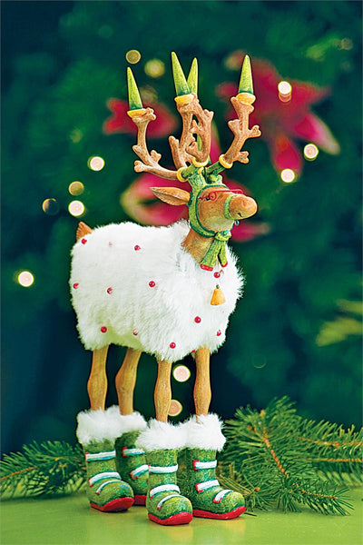 Patience Brewster Blitzen Reindeer Figurine - TheHolidayBarn.com