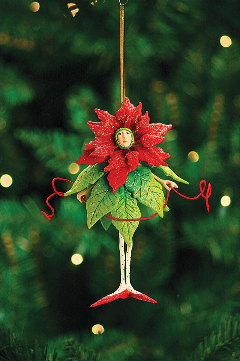 Poinsettia Girl Ornament