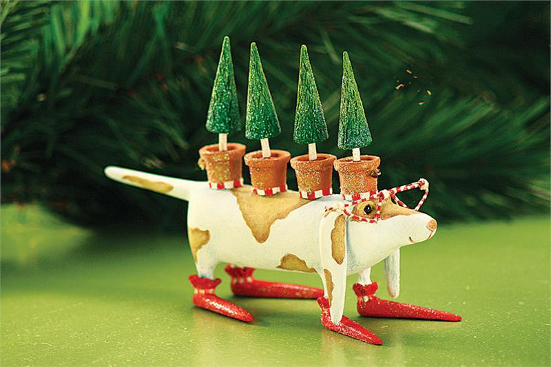 Tree Hound Dog Ornament