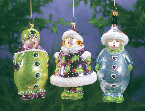 Glass Caroler Ornaments