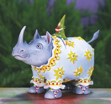 Patience cheapest Brewster Krinkles Mini Roberta Rhino Ornament In Box Handmade