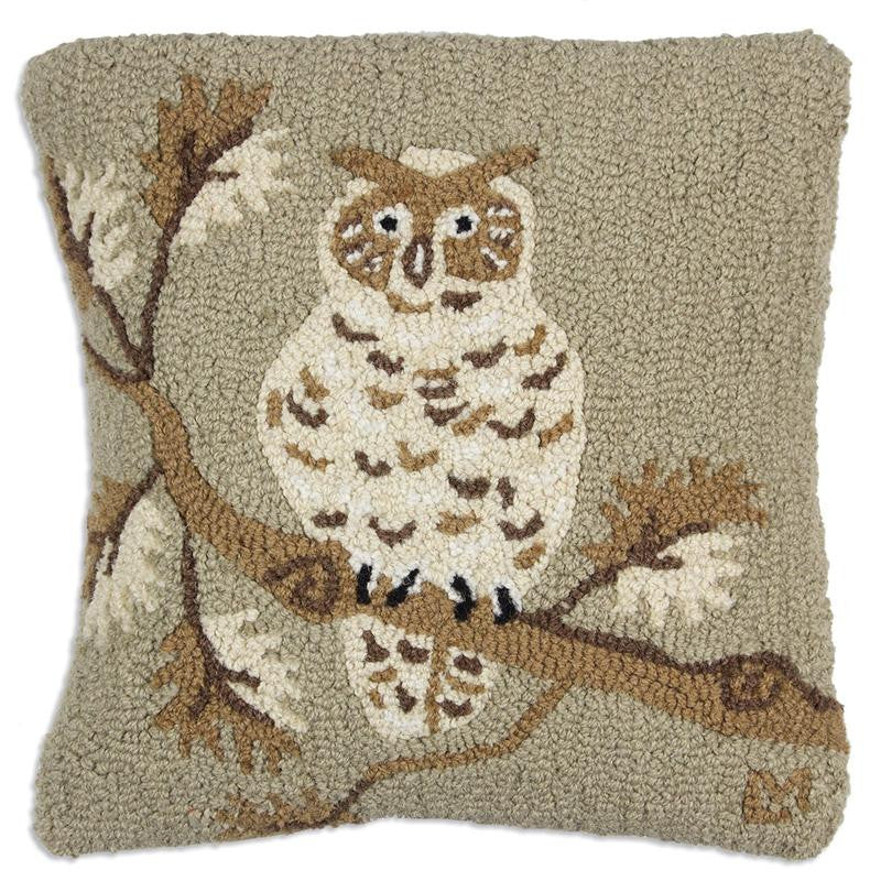 Khaki Owl Pillow