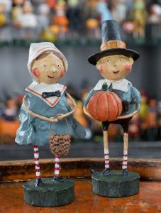 Lori Mitchell Tom & Goodie Pilgrim Figurines