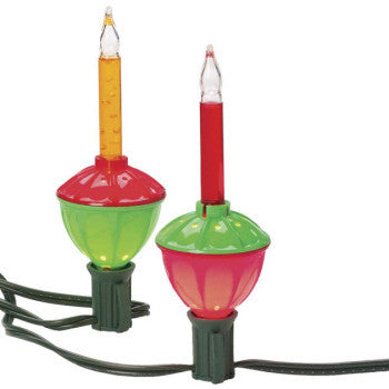 Red and Green Bubble Lites Light String Set (7 lights per string)
