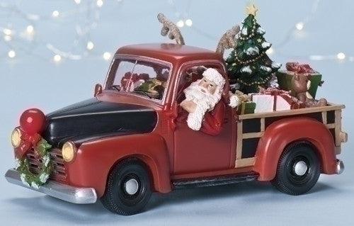 Santa Pickup Truck Music Box