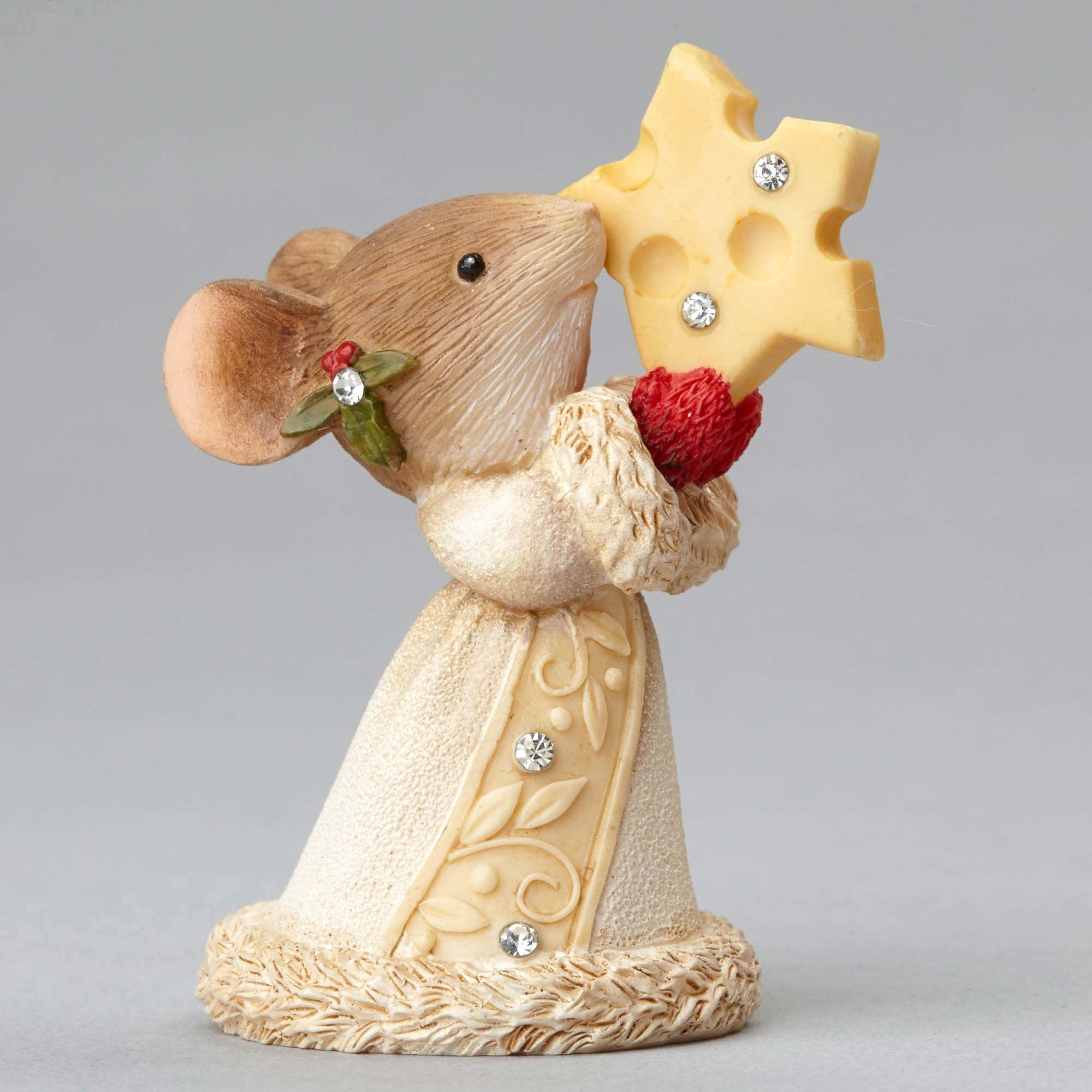 Mouse with Cheese Star Figurine by Heart of Christmas