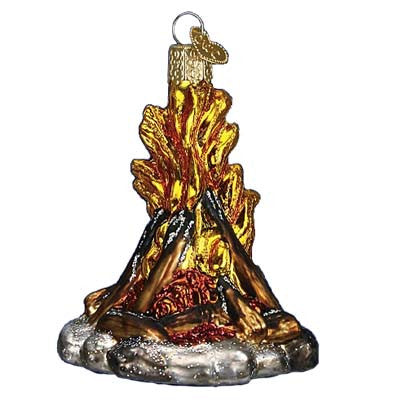 Glass Campfire Ornament by Old World Christmas