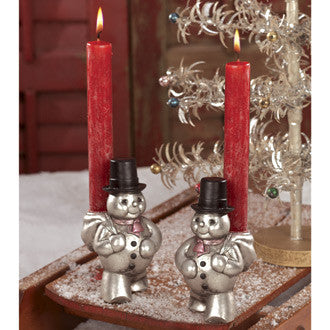 Snowman Candle Holders