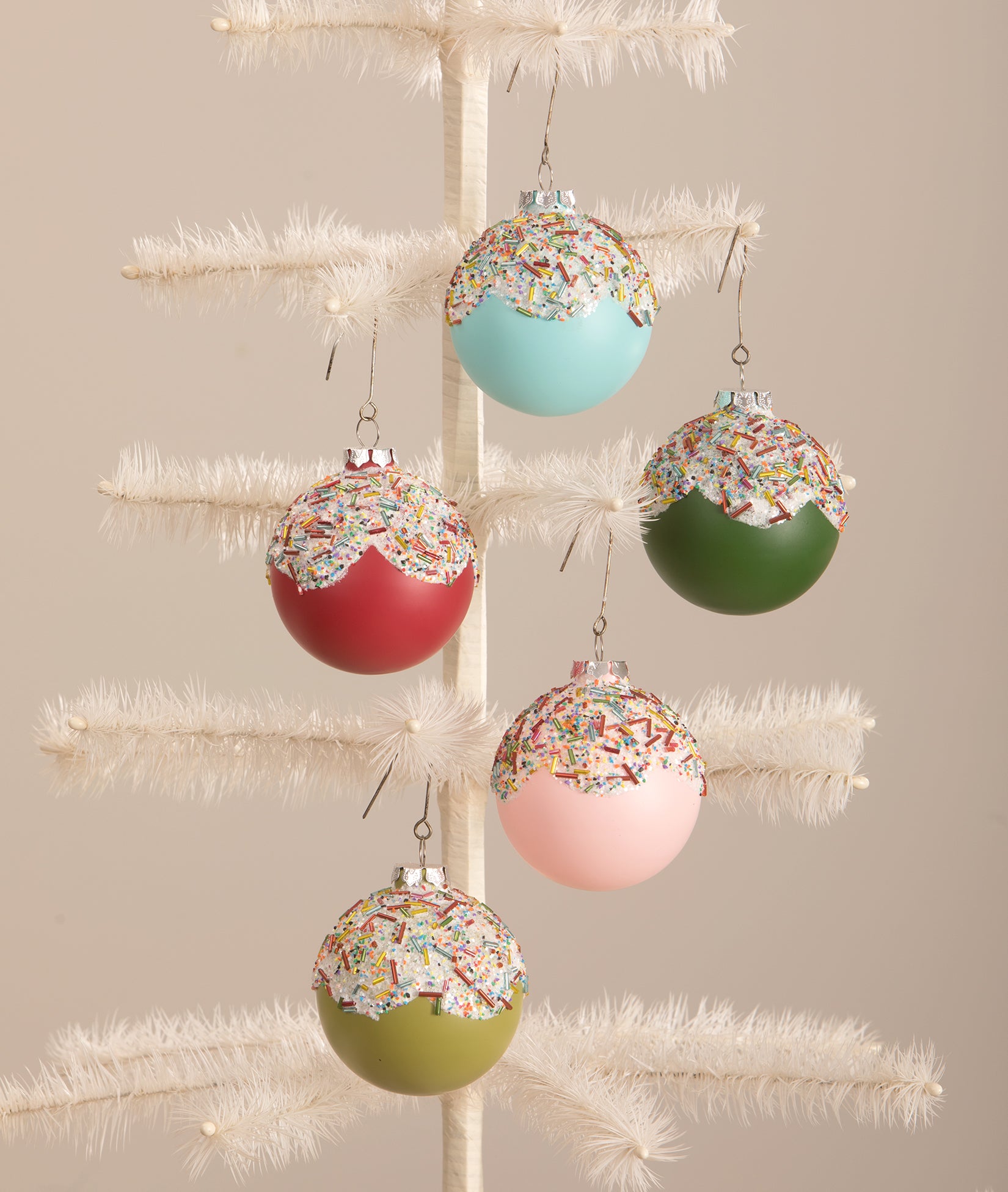 Cupcake Glass Ball Ornaments by Bethany Lowe