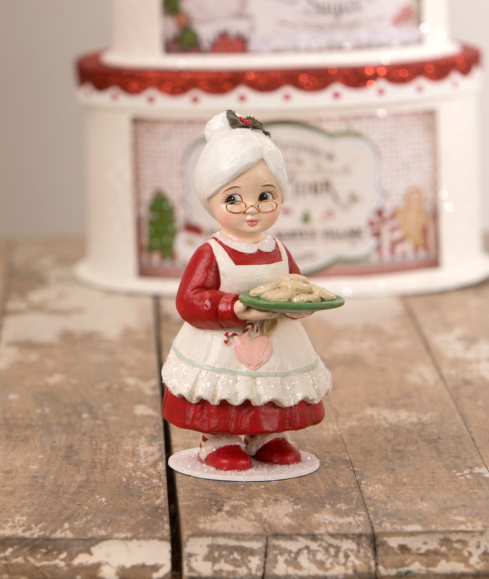 Sweet Tidings Bakery Mrs. Claus with Cookies by Bethany Lowe