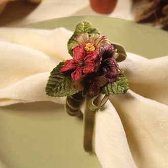 Velveteen Flower Napkin Ring