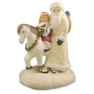 Santa with Child on Horse