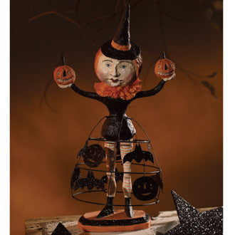 Pumpkin Witch with Hoop Skirt