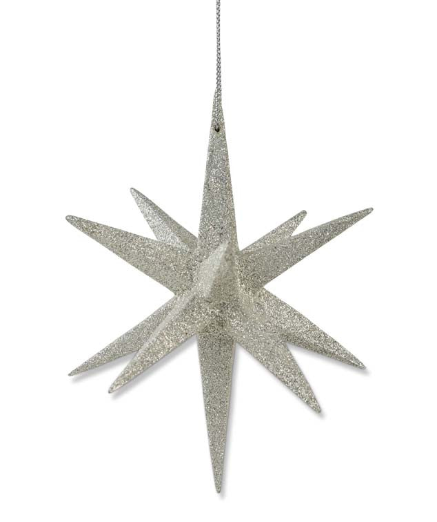 Large Platinum Moravian Star Ornament 