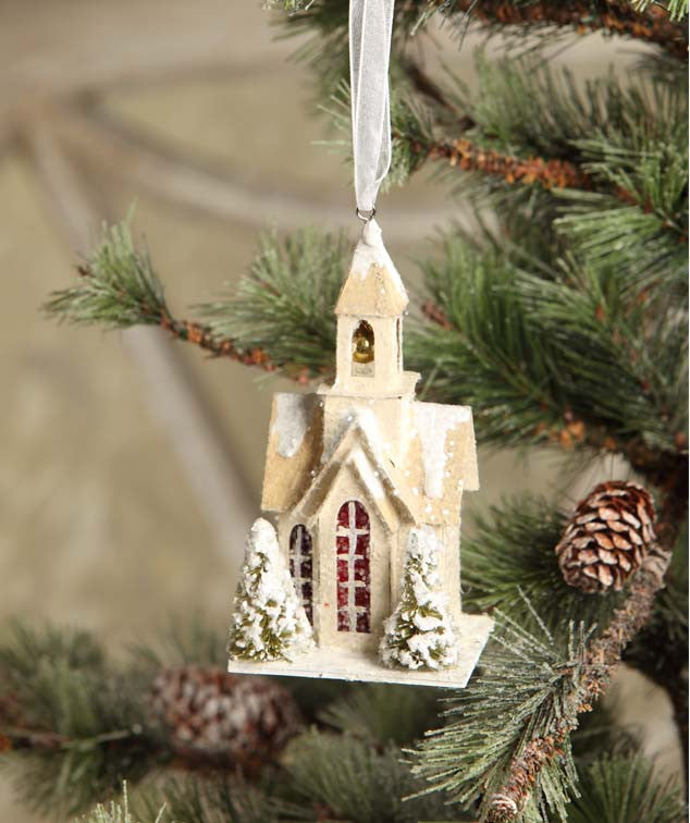 Woodland Church Ornament