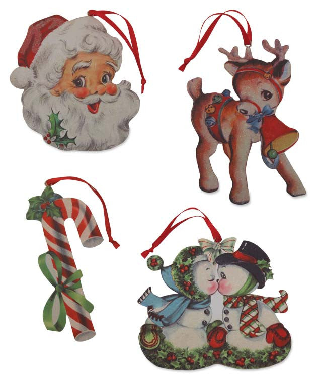 Retro Christmas Diecut Ornaments