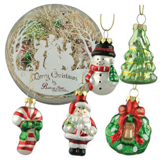 Mini Glass Figural Ornaments