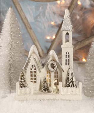 Ivory Church Putz Church - TheHolidayBarn.com