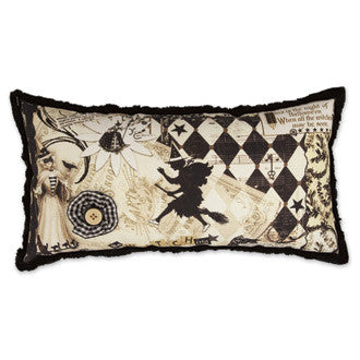 Bewitching Pillow with Vintage Images