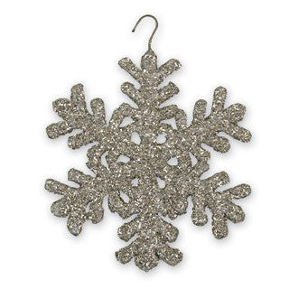 Large Glittered Snowflake Ornaments - 6