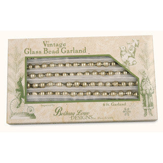 Vintage Silver Glass Bead Garland