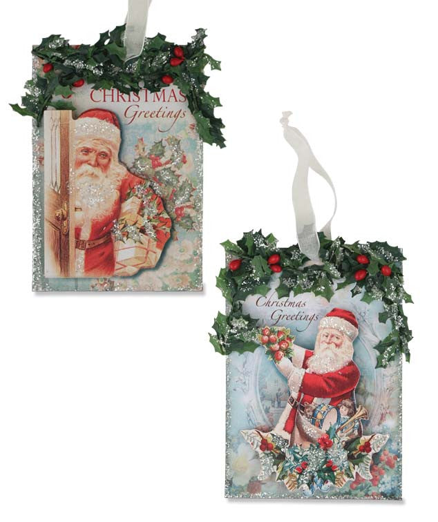  Santa Postcard Ornaments