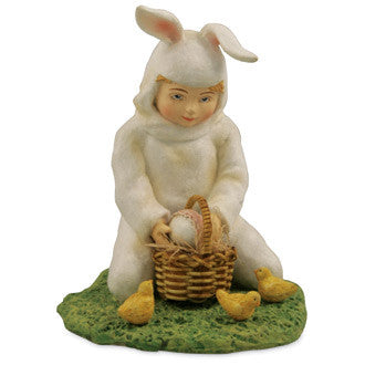 Bunny Girl with Easter Basket