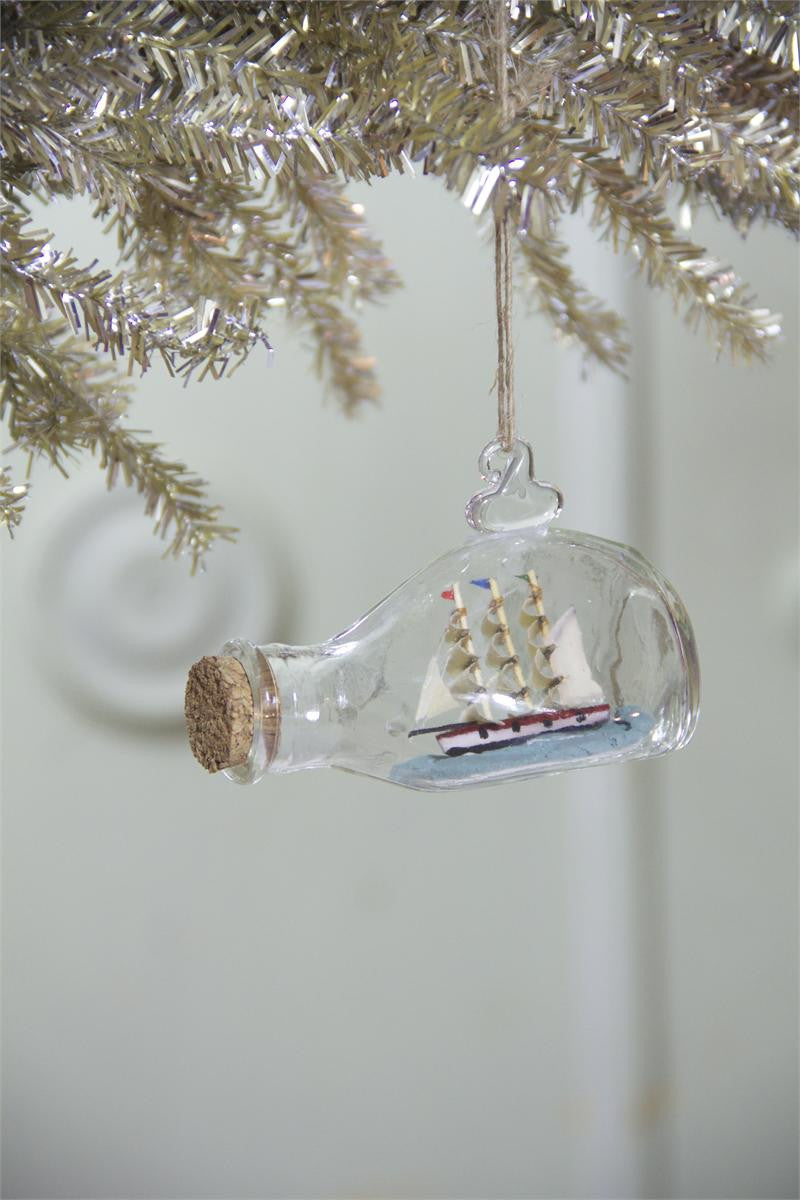 Bottle Ship Ornament
