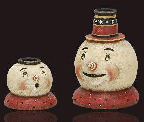 Snowmen Candle Holders