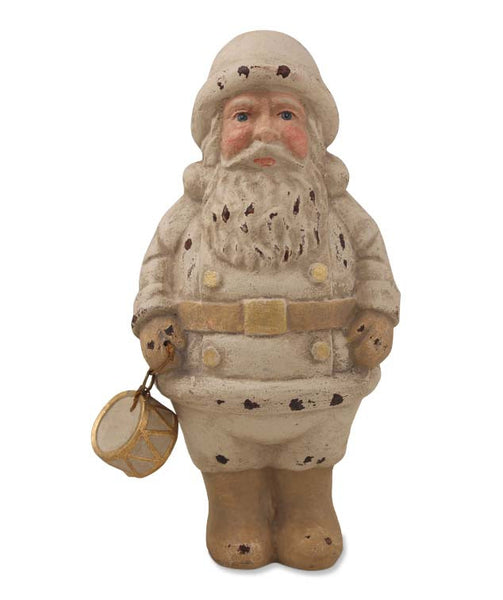 Ivory Fat Santa with Drum | Traditional Christmas Decorations | Bethany ...