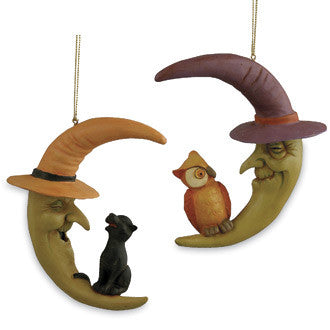 Crescent Witch Moon Ornaments