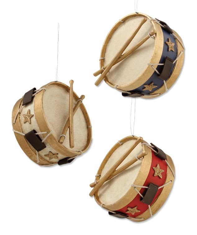 Americana Drum Ornaments - Bethany Lowe 4th of July