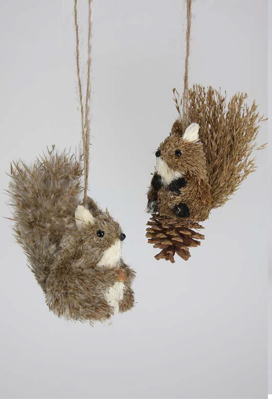 Bushy Tail Squirrel Ornaments