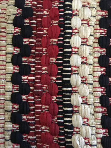 Americana Rag Rug | Red, White & Blue Black Stripe Rugs ...